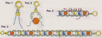 схема браслета из бусин и бисера