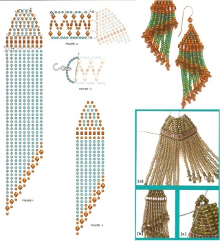 колье с подвеской. схема плетения