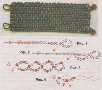 как сплести широкий браслет