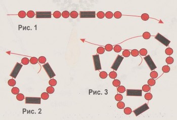 схема плетения браслета жгута