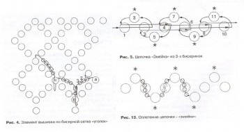 схема украшений из бисера
