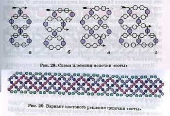 "соты" сплетенные из бисера