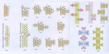 схема браслетов из бисера