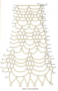Схема колье. Бисер