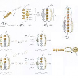 Схема плетения жгута из бисера