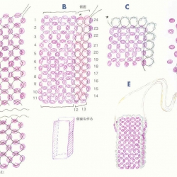 схема плетения чехла из бусин