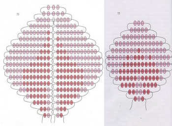 схема лепестков роз из бисера