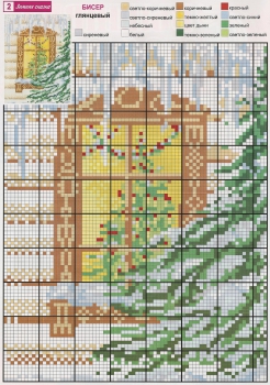 Вышивка "Зимняя сказка" бисером