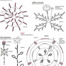 схема плетения игрушки из бисера