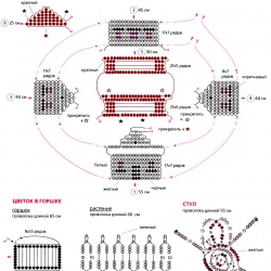 схема плетения игрушки из бисера