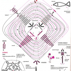схема плетения игрушки из бисера