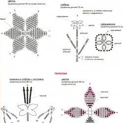 схема плетения игрушки из бисера
