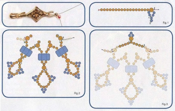схема плетения ожерелья с топазами