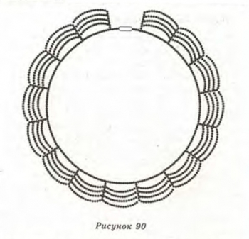 схема плетения ожерелья из бисера