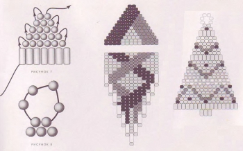 схема сережек из бисера и стекляруса