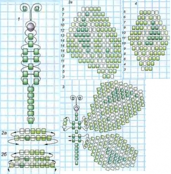 схема для плетения бабочки из бисера