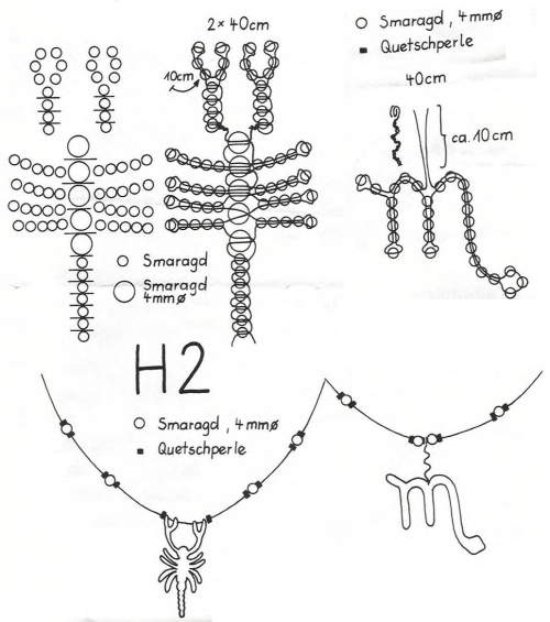 Схема плетения знака зодиака из бисера скорпиона