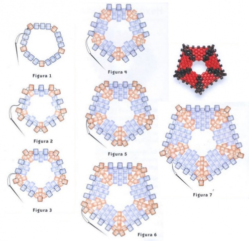 Пятиугольник из бисера
