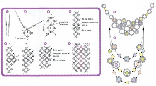 Как сплести бусы из колечек