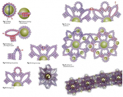 Схема плетения колье
