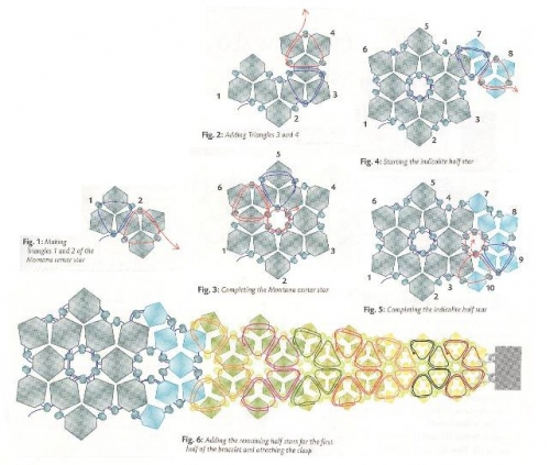 Схемы плетения браслетов из кристаллов