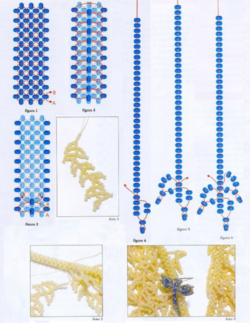 Как плетется колье из бисера