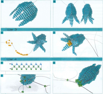 схема цветка из бисера