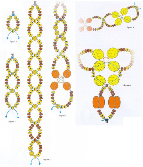 как сплести колье из бусин