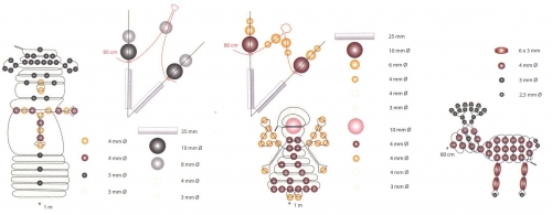 схема из бисера ангел, снеговик, олень, снежинка