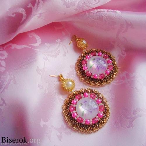 сережки из бисера