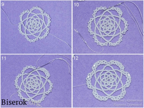 Модный воротничок своими руками, ажурное плетение из бисера, схема для новичков, мастер-класс с пошаговыми фото