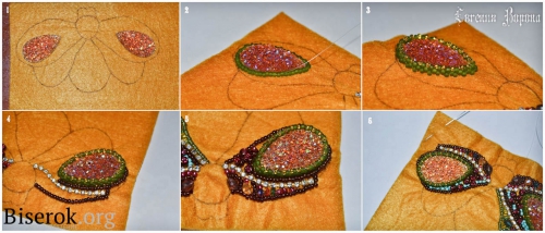брошь в виде жук, вышивка бисером по фетру, оплетение кабошона в форме капли в мозаичной технике, мастер-класс, МК, мк, схема