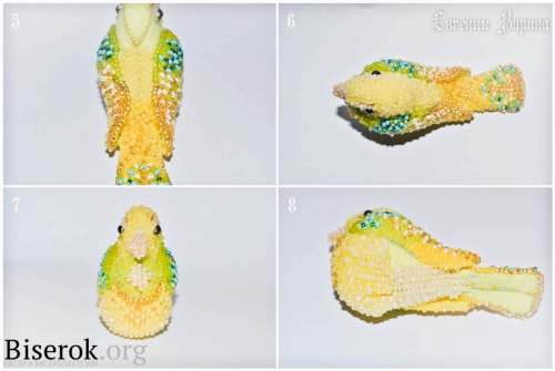 объемная реалистичная птица птичка, вышивка бисером по фетру, мягкая игрушка расшитая бисером, мастер-класс, мк, МК, схема
