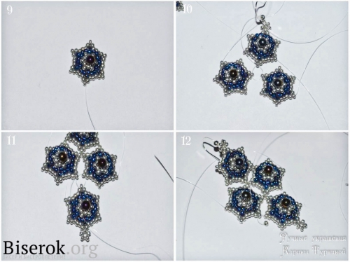 Крупные серьги-кресты из бисера, модные серьги на лето, простой мастер-класс, понятная схема