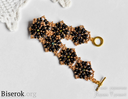 Схема ажурного браслета с твином, мастер-класс для новичков