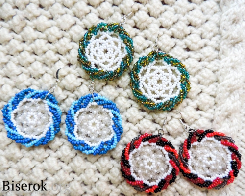 серьги из бисера