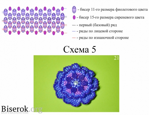 схема 8 цветок