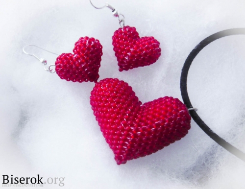 Сердце из бисера комплект